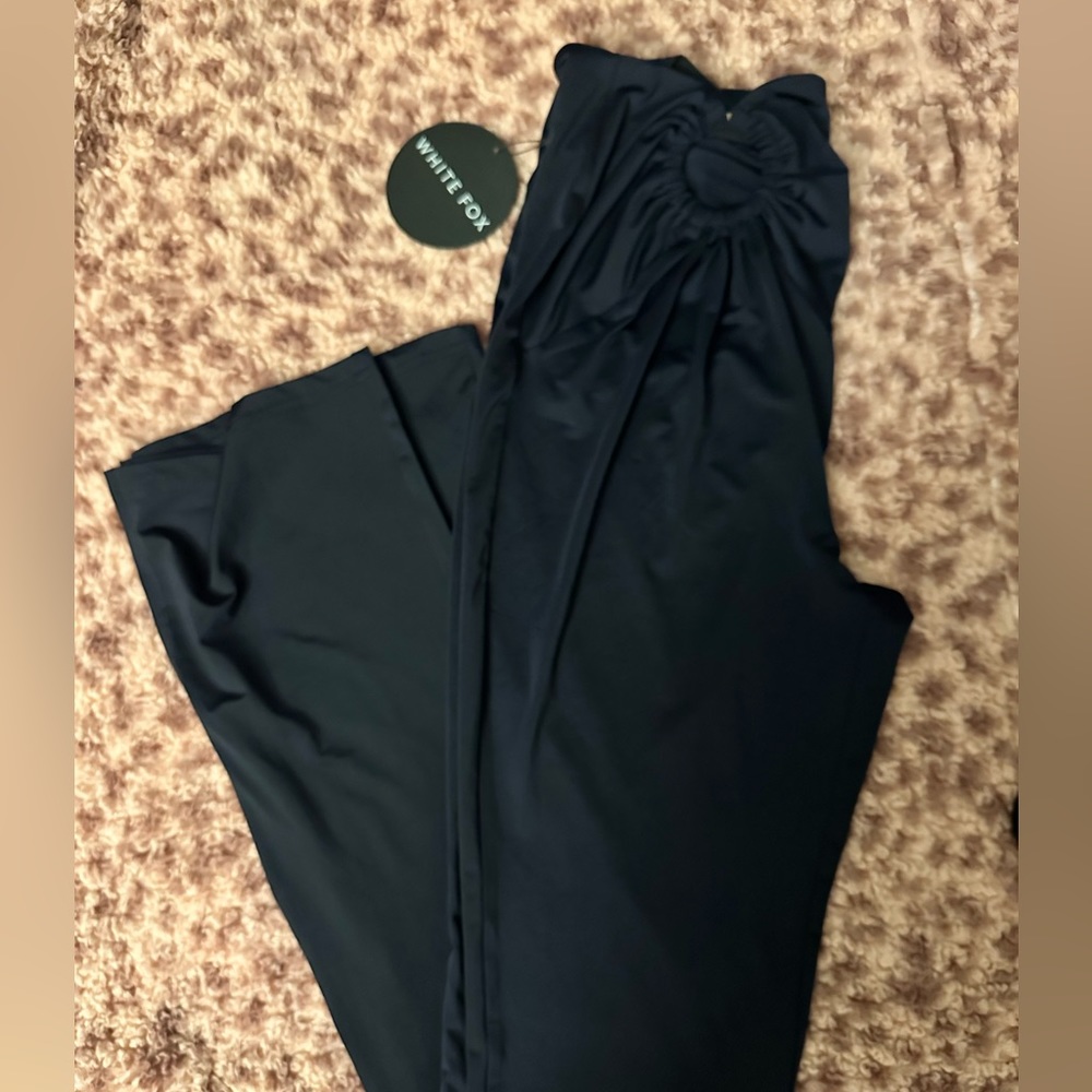 White fox flare pants